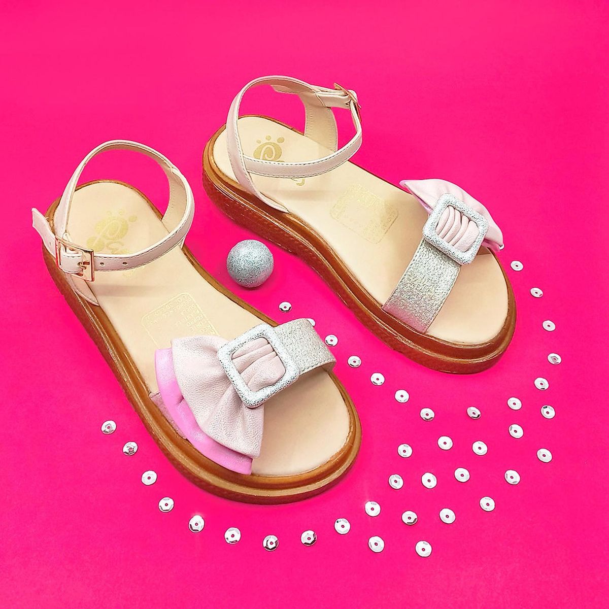PAPOS - Sandalias Niñas Teen Lazo Mágico