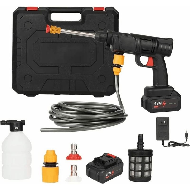 GENERICO - Pistola Hidrolavadora 48V Doble Batería Portatil Carro Auto