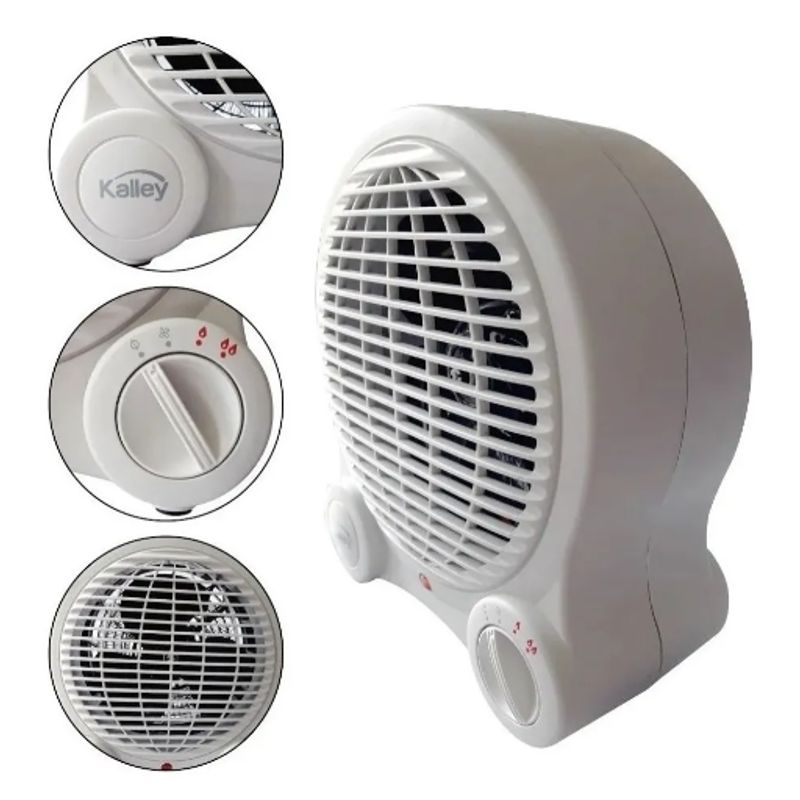 GENERICO - Calentador De Ambiente Kalley Color Blanco 120V Calefacción Ambiente