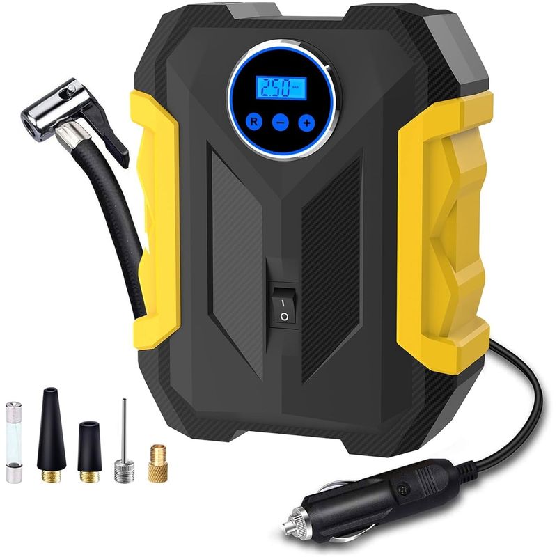 GENERICO - Compresor De Aire Inflador Digital Carro Moto Bici Inflables