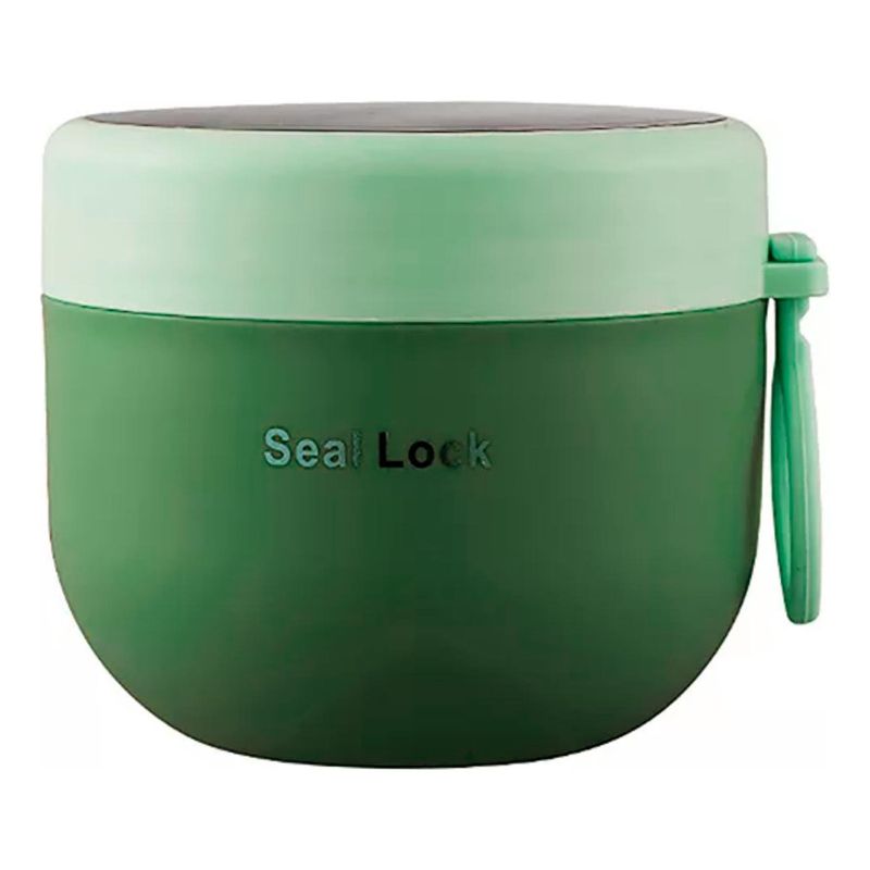 XALTA - Lonchera Fiambrera Porta Comida Recipiente Para Sopa 600ml - Verde.