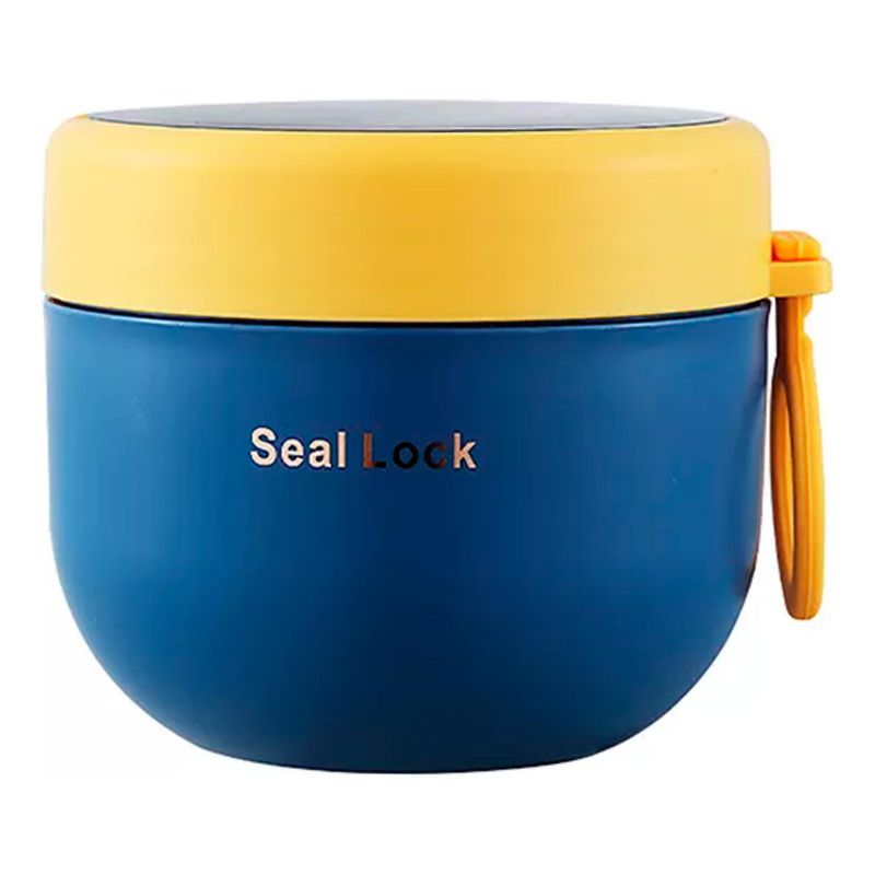 XALTA - Lonchera Fiambrera Porta Comida Recipiente Para Sopa 600ml - Azul.