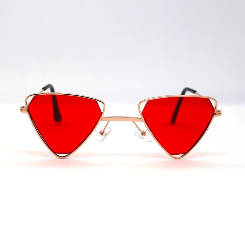 AT NIGHT SUNGLASSES - Gafas de Sol At Night triangular vintage Rojas