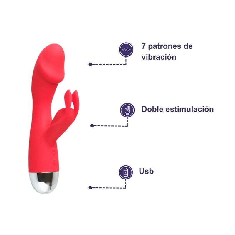 LUST - Vibrador recargable con rabbit