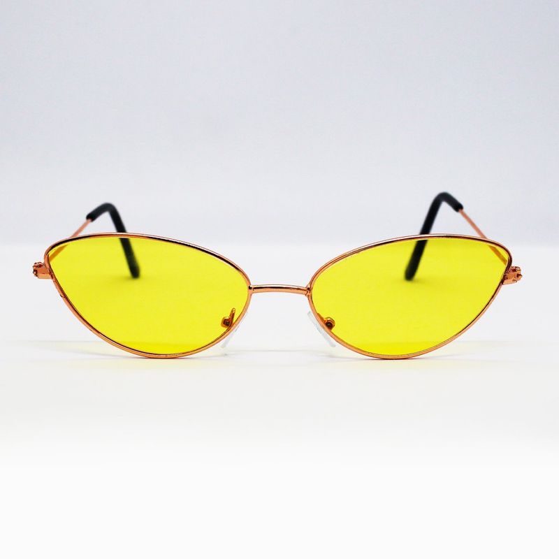 AT NIGHT SUNGLASSES - Gafas de Sol At Night de moda vintage Oval Amarillas