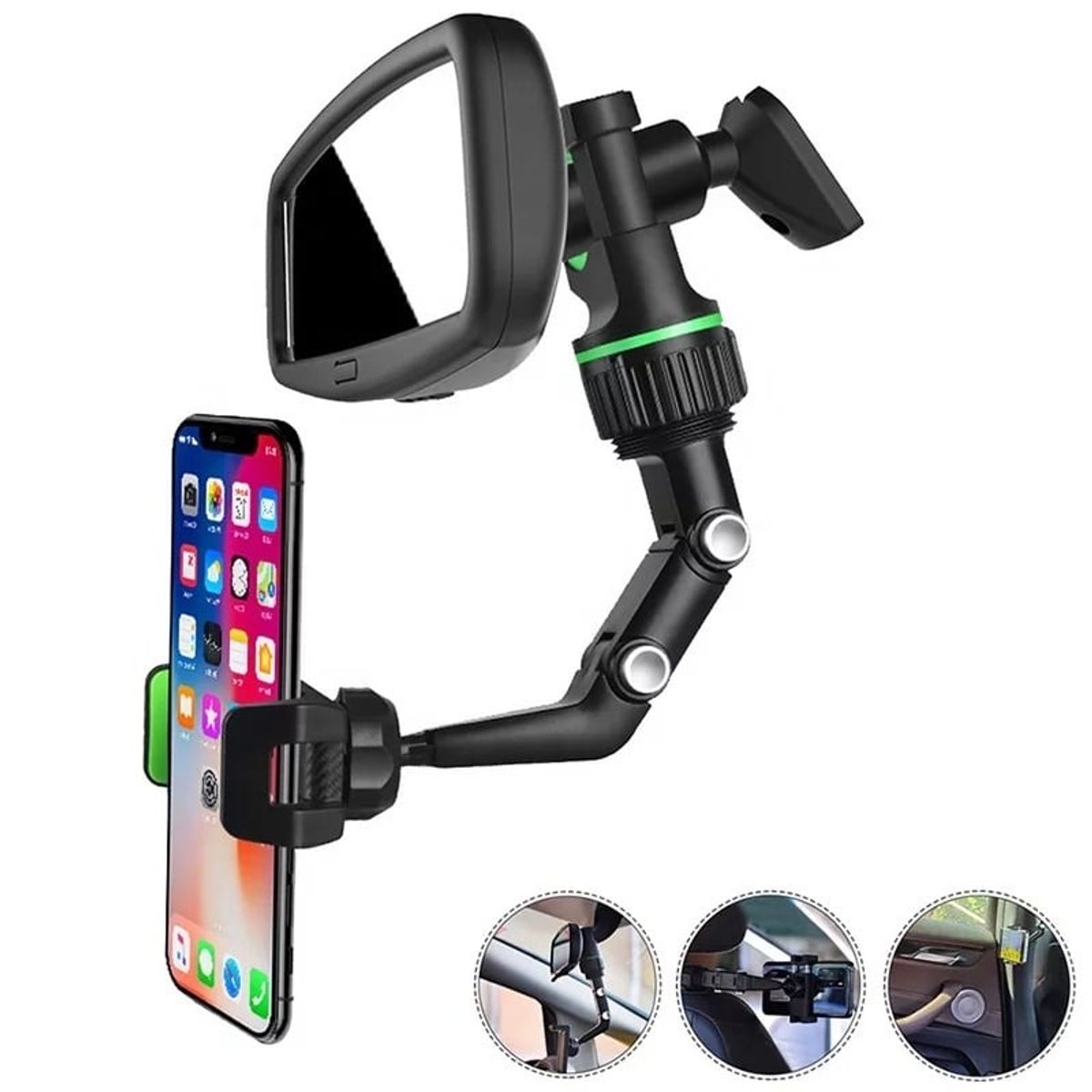 GENERICO - SOPORTE HOLDER CELULAR MULTIUSOS DOS 360 + DOS 120 GRADOS ECUALIZABLE