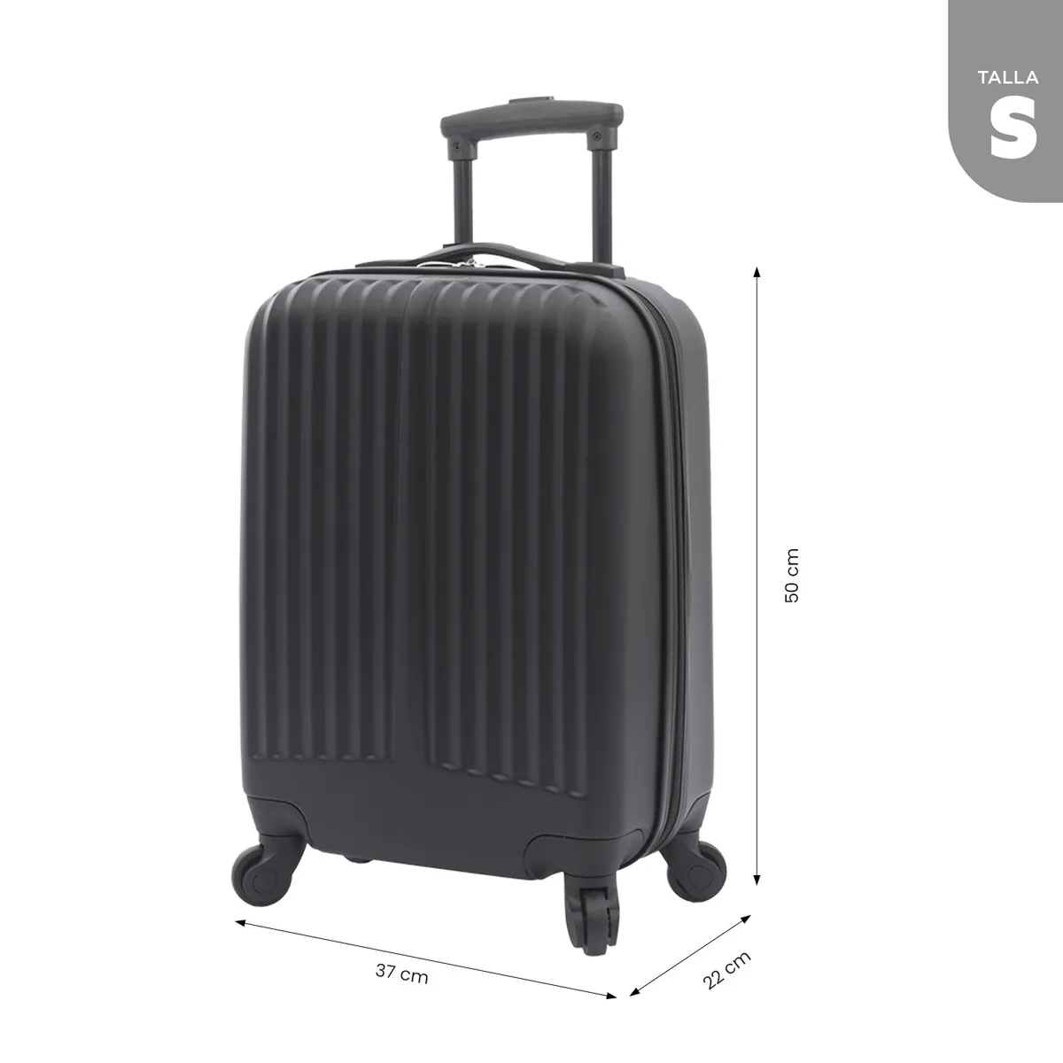TOTTO - Maleta De Viaje Cabina 10 Kg Rocka carry on Negro Totto