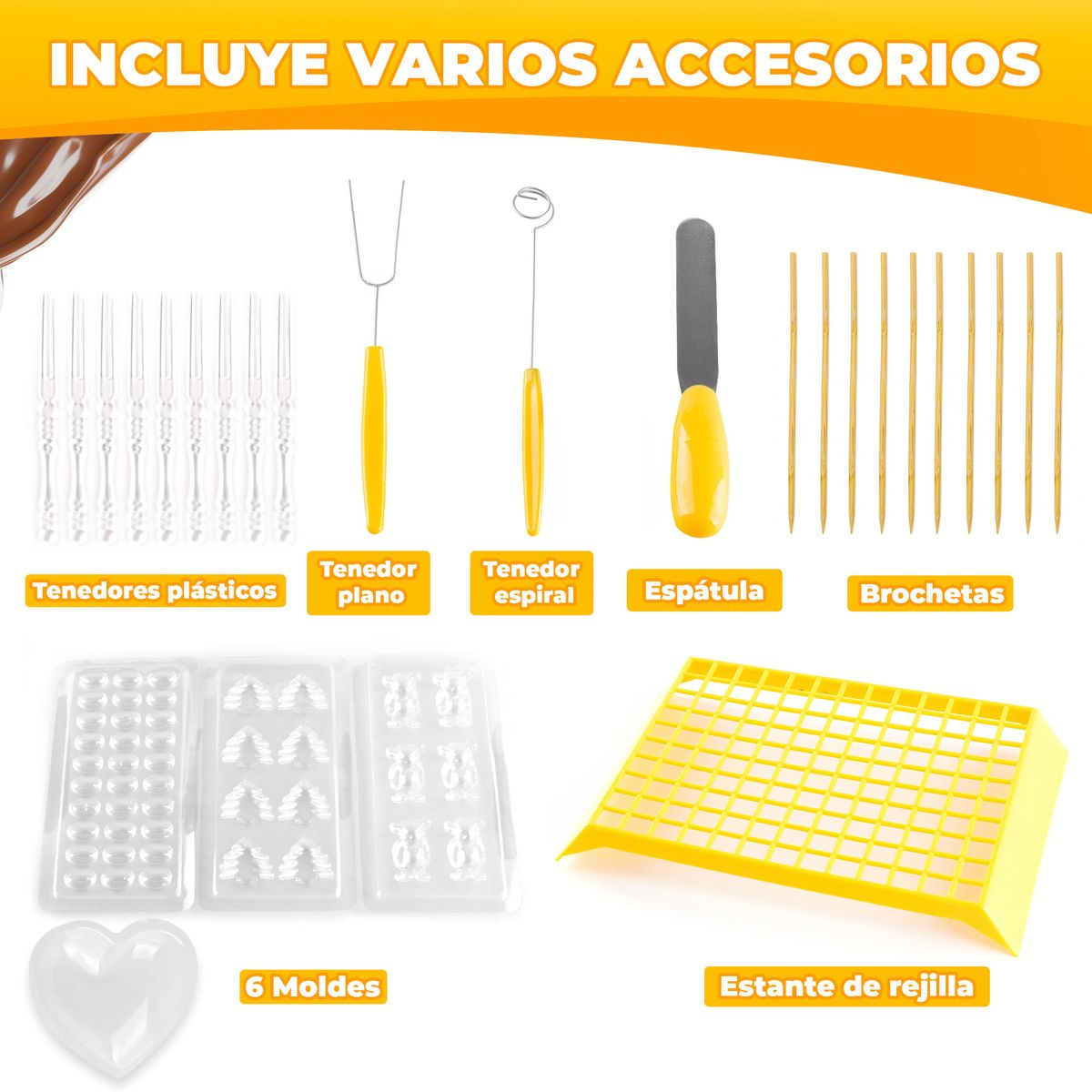 CHEF MASTER - Olla Eléctrica para derretir Chocolate - Fundidora Fondue