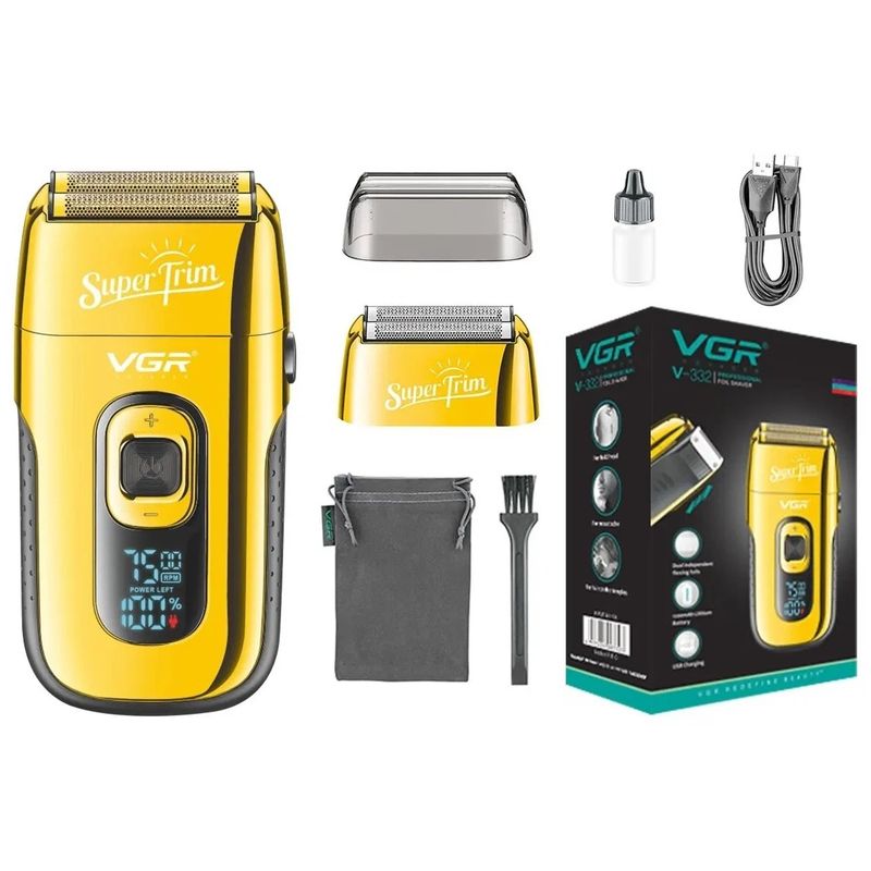 VGR - Afeitadora Eléctrica Hombre Shaver Vgr V-332 Rasuradora Usb