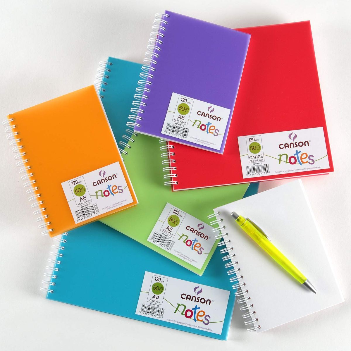 CANSON - Cuaderno Cason Notes de Polipropileno 120 g - A4 x 50 Hojas