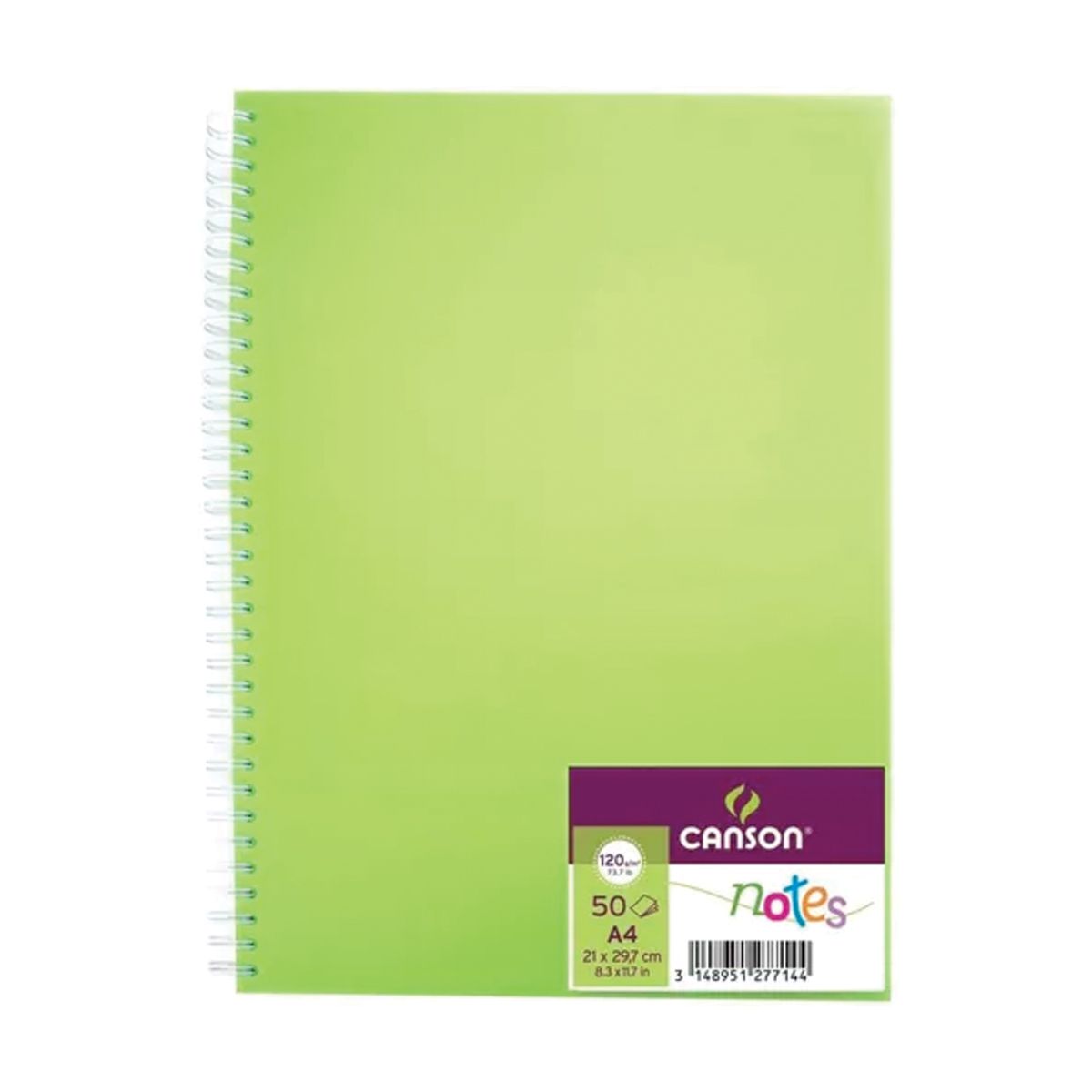 CANSON - Cuaderno Cason Notes de Polipropileno 120 g - A4 x 50 Hojas