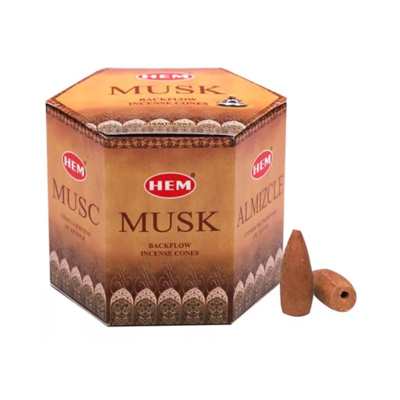 HEM - Incienso Hem Conos De Reflujo Aroma Musk Caja x 40