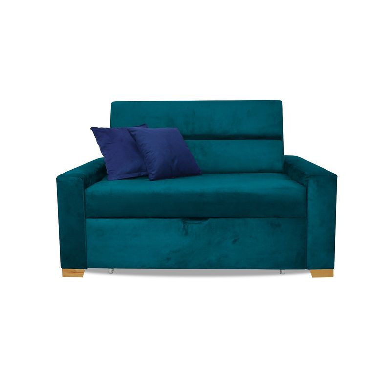 GENERICO - Sofacama Vogel Multifuncional Carrito Turquesa + Cojines Decorativos