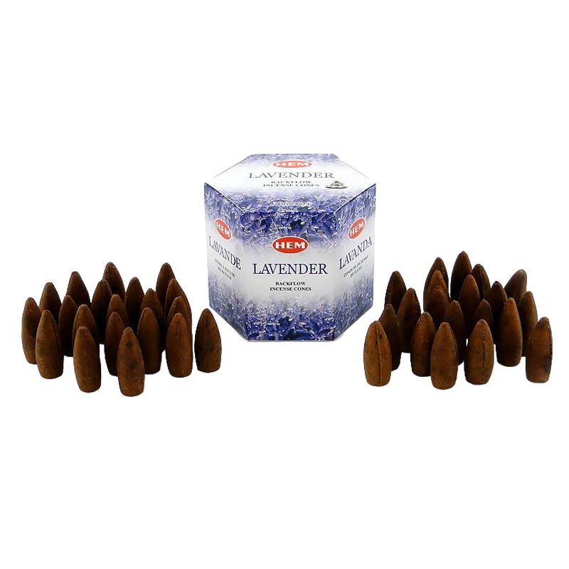 HEM - Incienso Hem Conos De Reflujo Aroma Lavanda Caja x 40