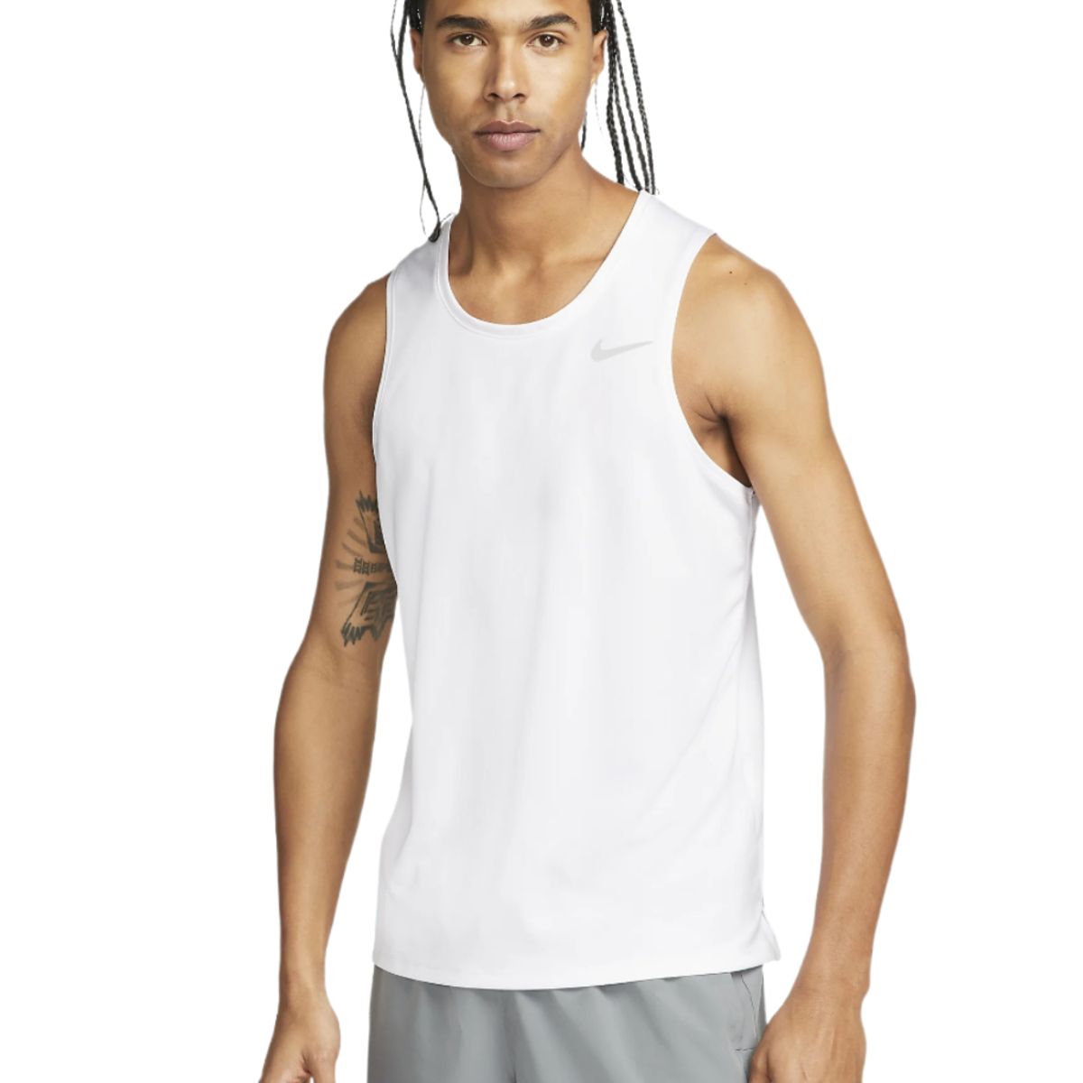 NIKE - CAMISETA SIN MANGAS NIKE DF MILER TANK DV9321-100 BLANCO