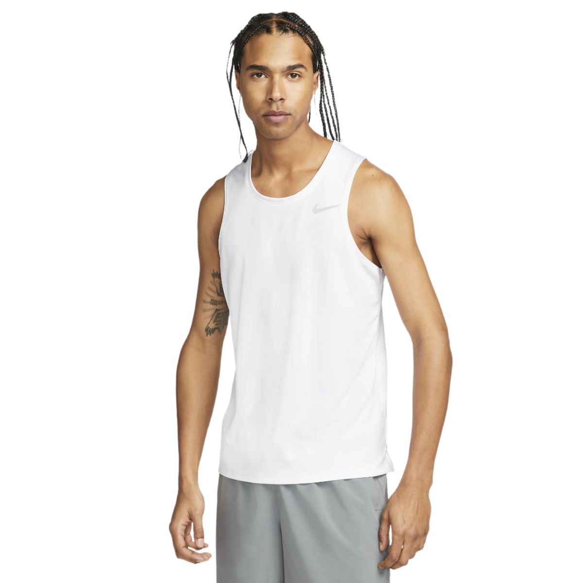 NIKE - CAMISETA SIN MANGAS NIKE DF MILER TANK DV9321-100 BLANCO