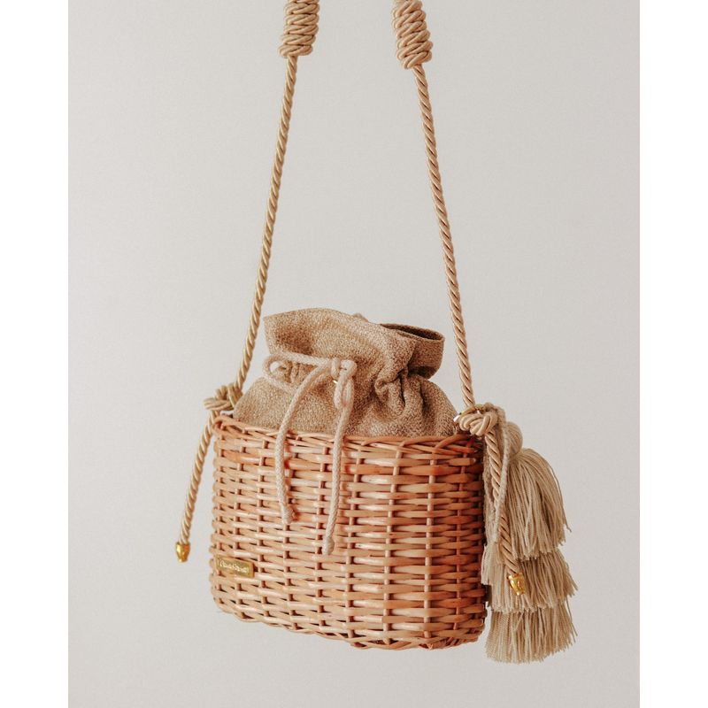 CLAUDIA MORELLI DISEÑOS - Bolso Nardo mimbre natural_.