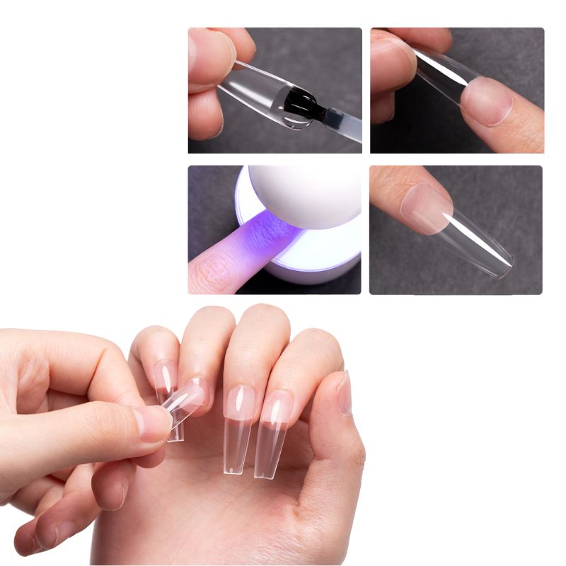 GENERICO - Set X 48 Uñas Jelly Tips Ballerina Para Press On Nail