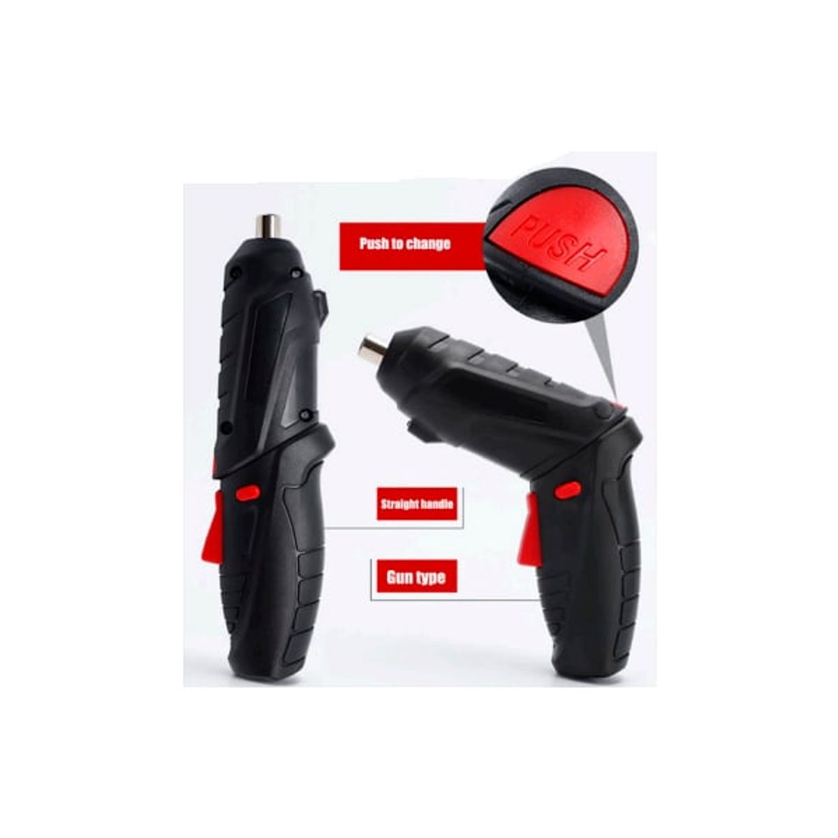 GENERICO - Kit Destornillador Inalámbrico Electrico Recargable