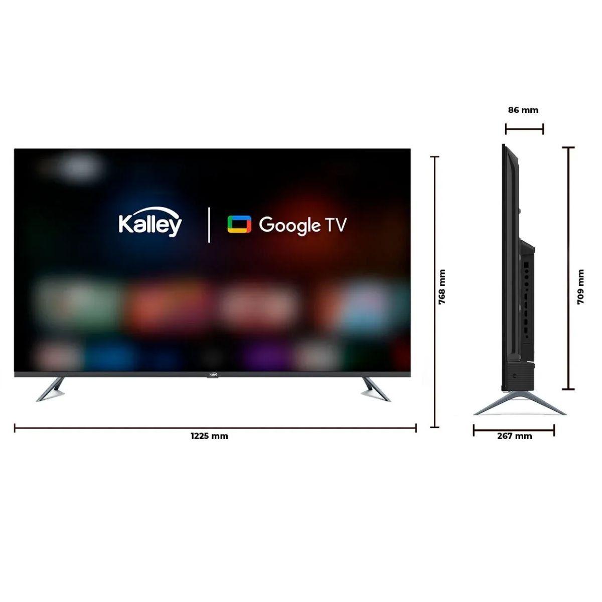 KALLEY - Televisor 55" Kalley K-GTV55UHDQ Smart TV 4K-UHD QLED Google