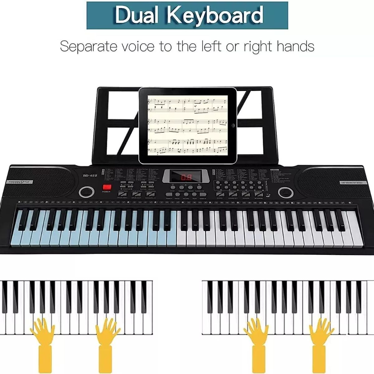 MARKET TOYS - Organeta Infantil Electrica 61 Claves