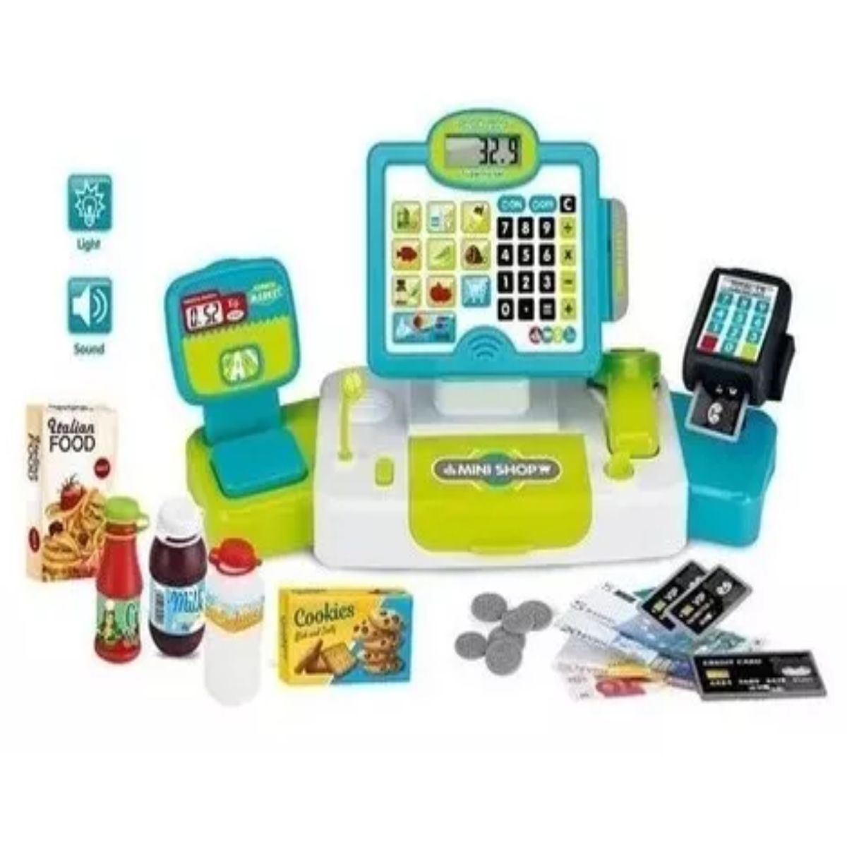 MARKET TOYS - Caja Registradora Infantil Con Accesorios