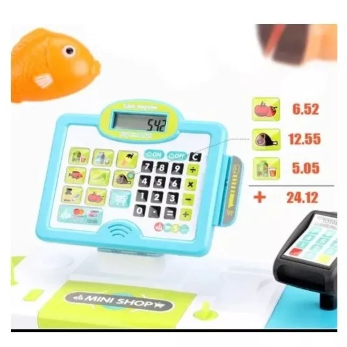 MARKET TOYS - Caja Registradora Infantil Con Accesorios