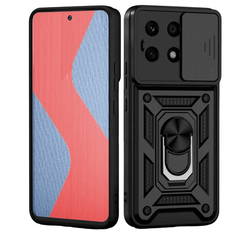 GENERICO - Funda Case Protector Slider Compatible Xiaomi Note 13 Pro 5G Negro