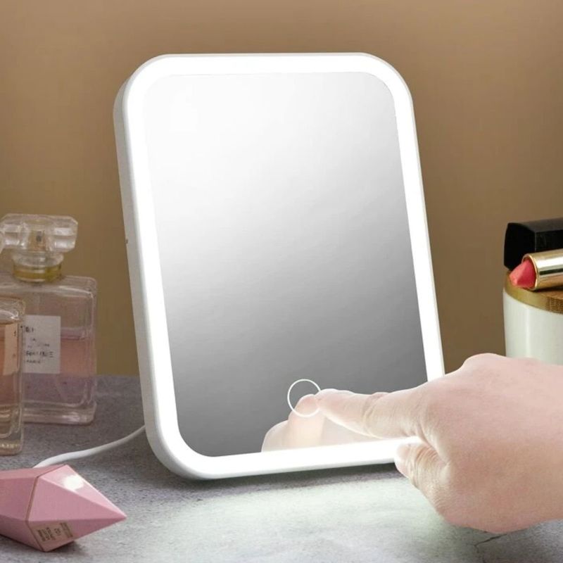GENERICO - Espejo De Maquillaje Tocador Luz Led Recargable Ajustable