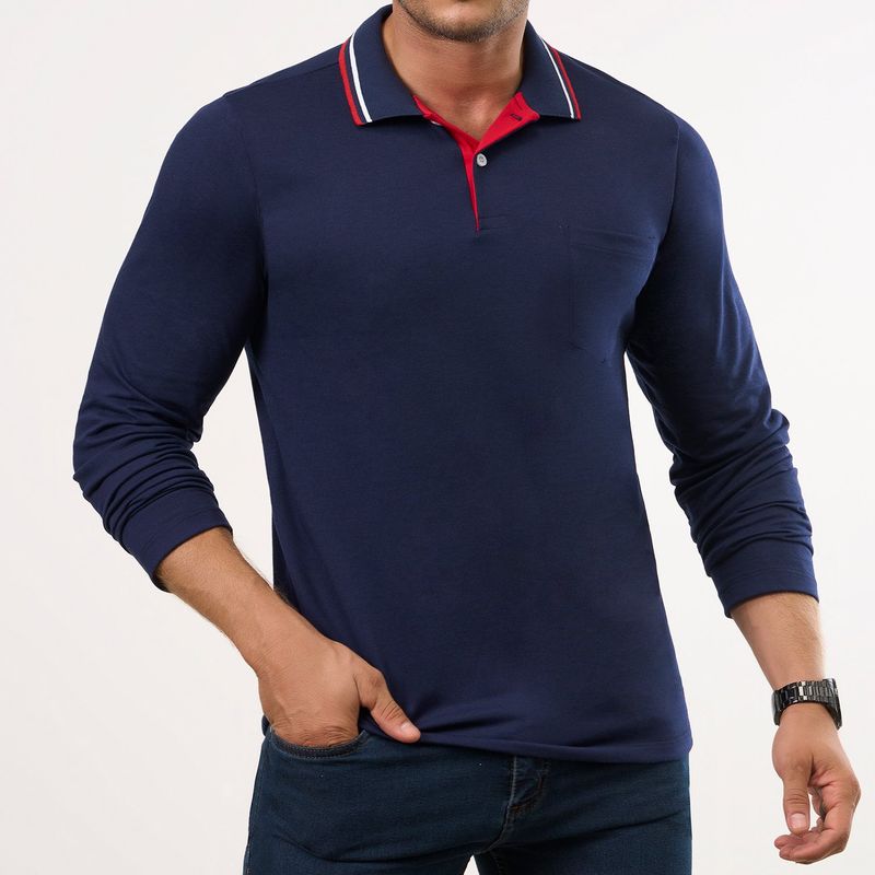 CROYDON - Camibuzo Polo Andres Azul Osc para Hombre Croydon_..