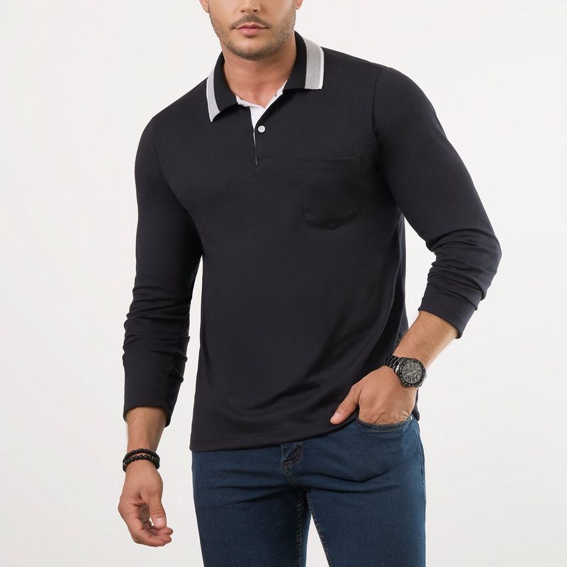 CROYDON - Camibuzo Polo Andres Negr T.Ll Negro para Hombre Croydon_.