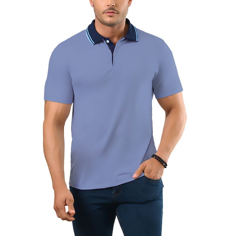 CROYDON - Camiseta Polo Lucas Azul Croydon para Hombre