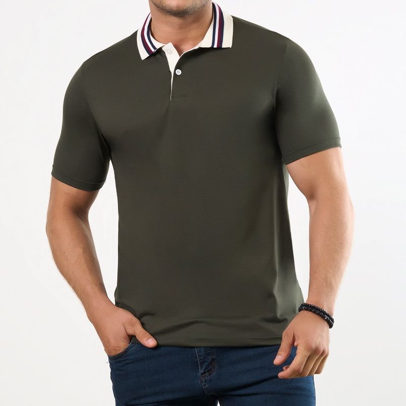 CROYDON - Camiseta Polo Lucas Verde para Hombre Croydon