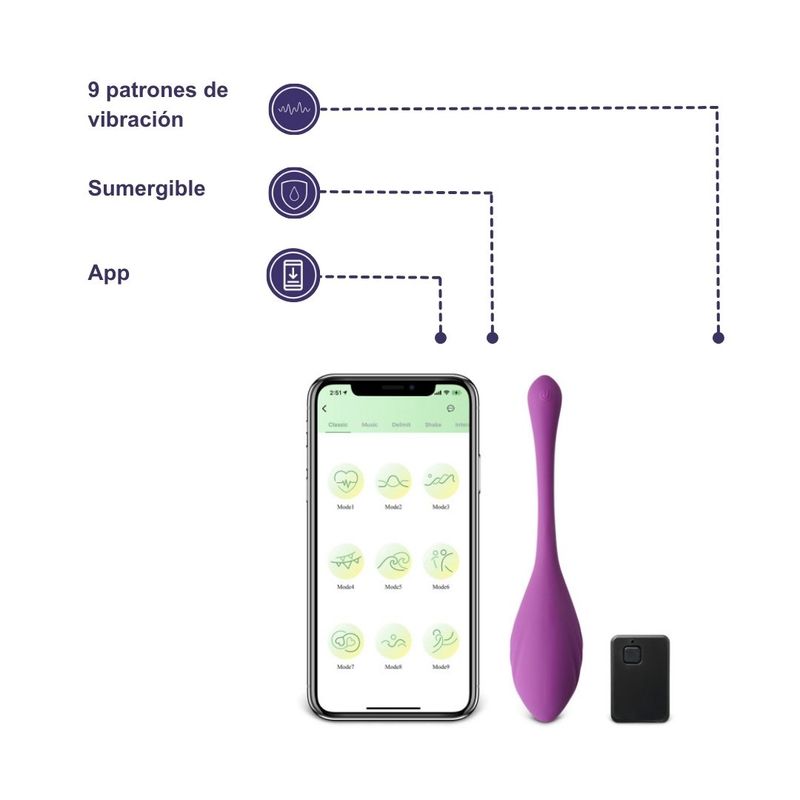 LUST - Vibrador uso remoto con App