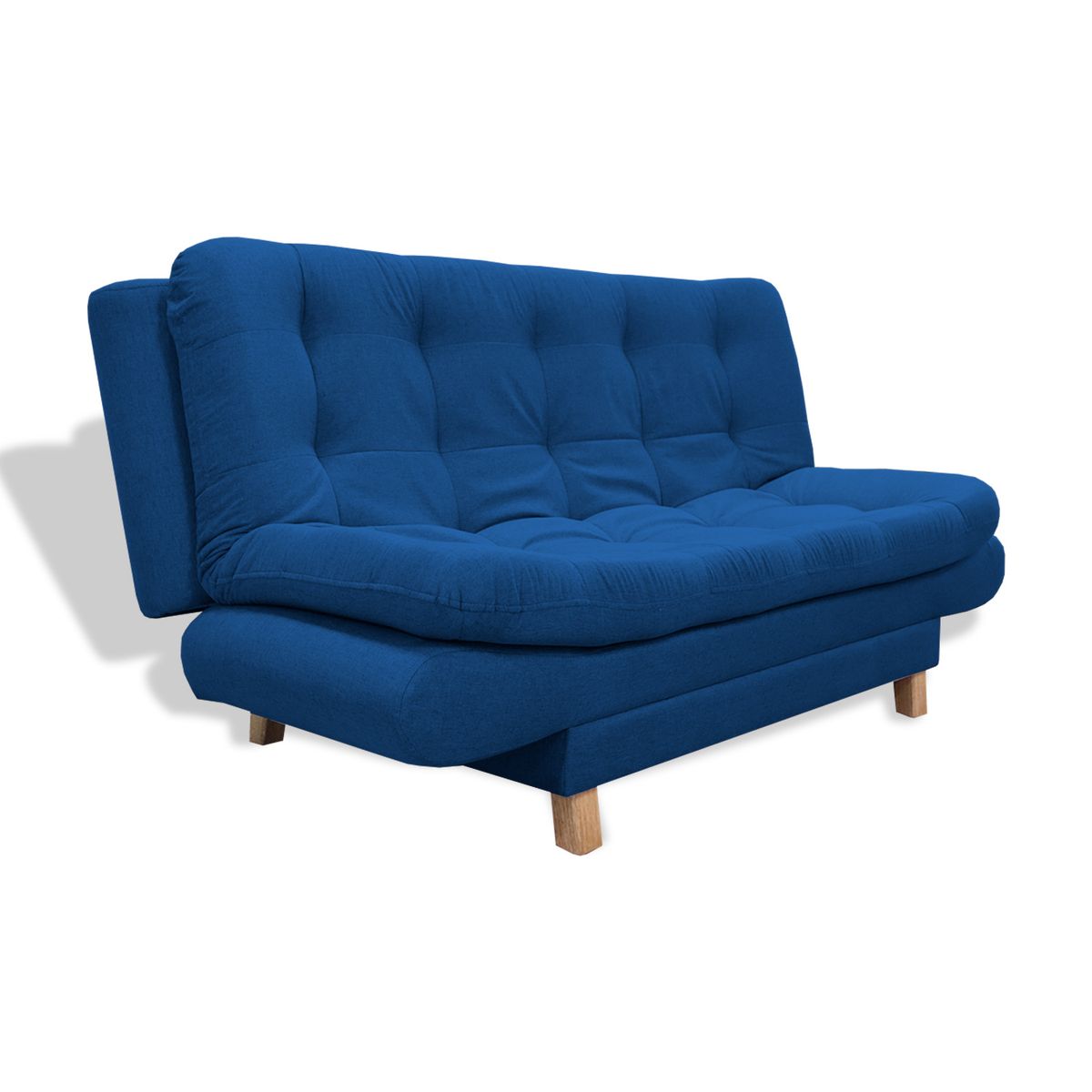 GENERICO - Sofacama Lehmann 3 posiciones Reclinable Azul Petroleo + Cojines Decorativos
