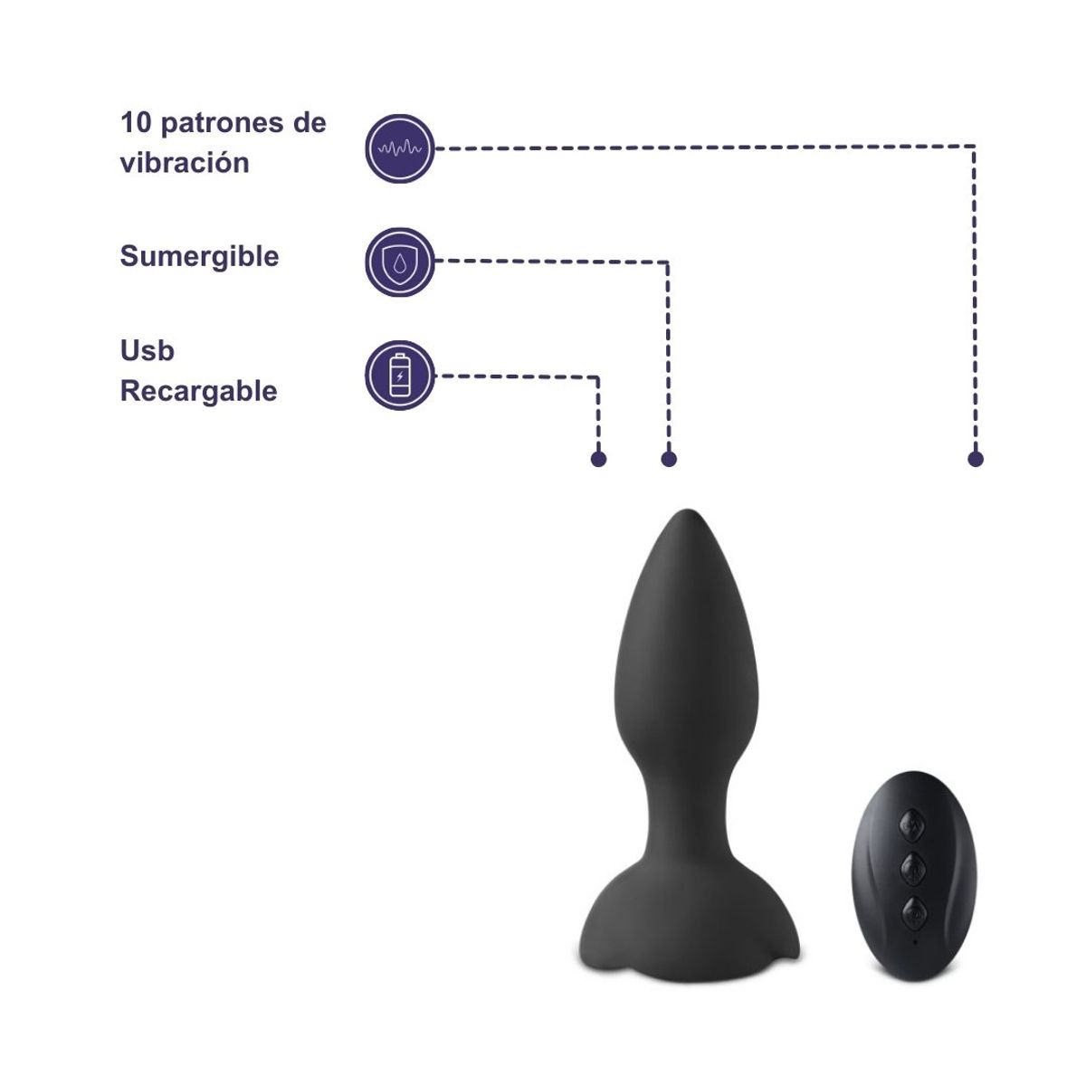 LUST - Vibrador anal control remoto