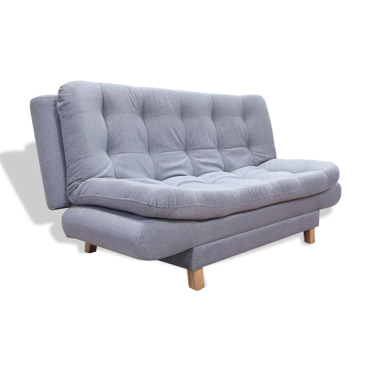 GENERICO - Sofacama Lehmann 3 posiciones Reclinable Gris + Cojines Decorativos