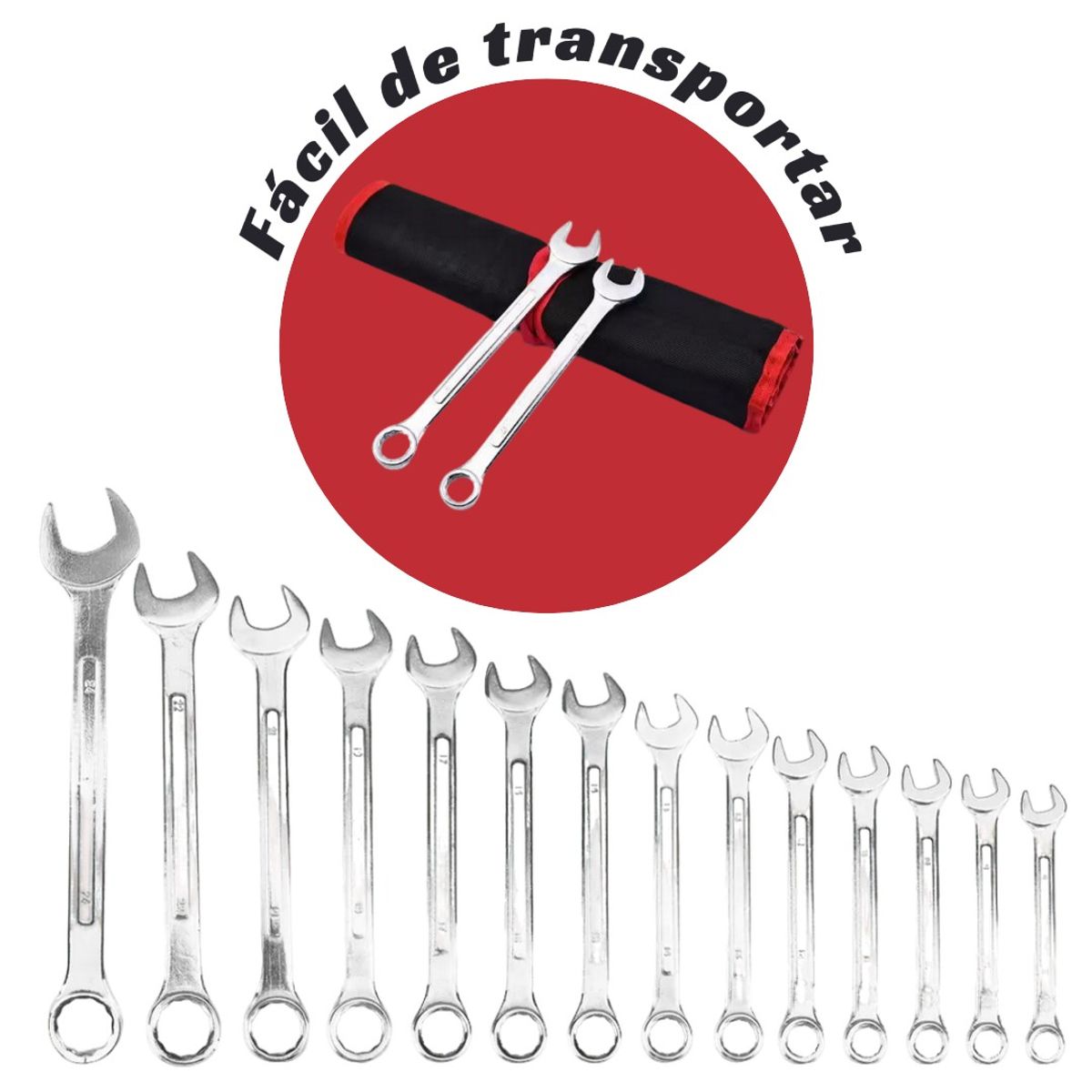 GENERICO - Juego De Llaves Inglesas, Llave De 14 Piezas