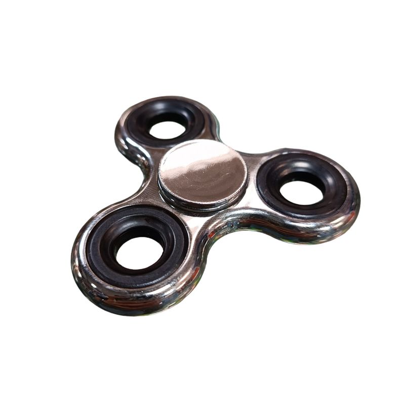 GENERICO - Spinner Fidget Plateado Metalico Economico Juguete Buen Giro Brillante
