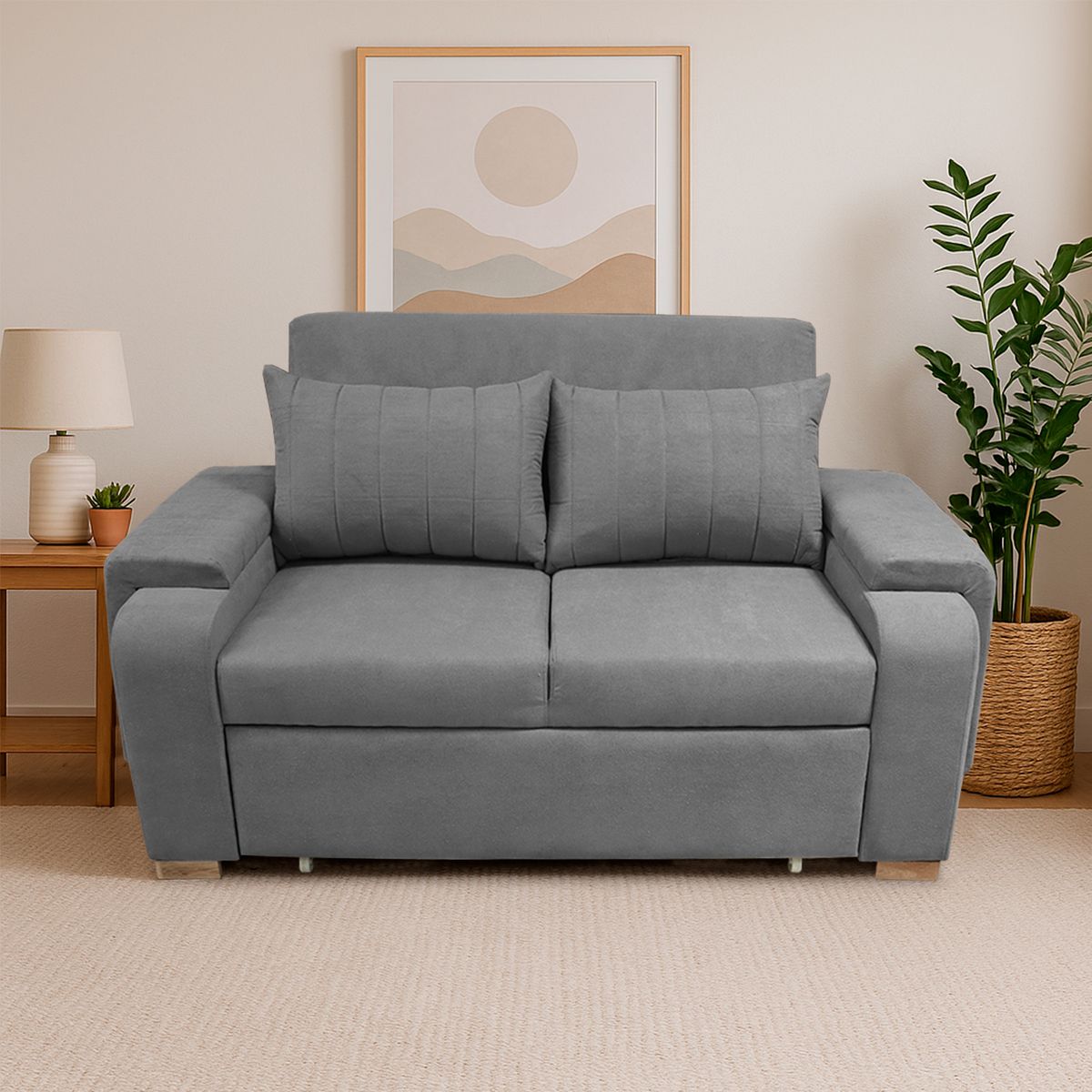 GENERICO - Sofacama Hartmann Multifuncional Carrito Reclinable Gris