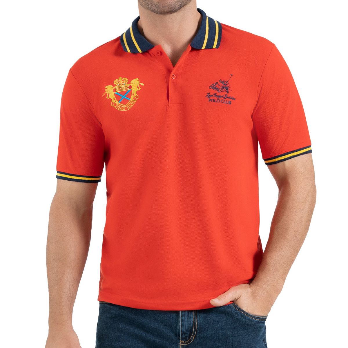 CROYDON - Camiseta Polo Jhon Rojo Croydon para Hombre