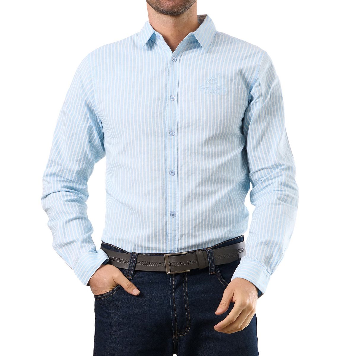 CROYDON - Camisa Alejandro Azul Croydon para Hombre