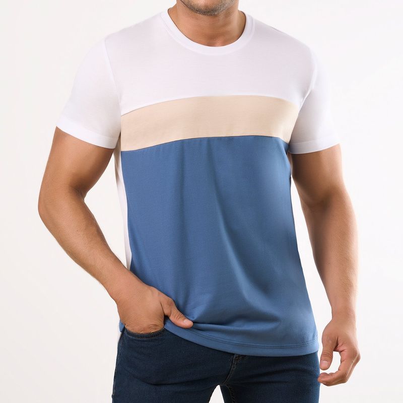 CROYDON - Camiseta Victor Azul para Hombre Croydon