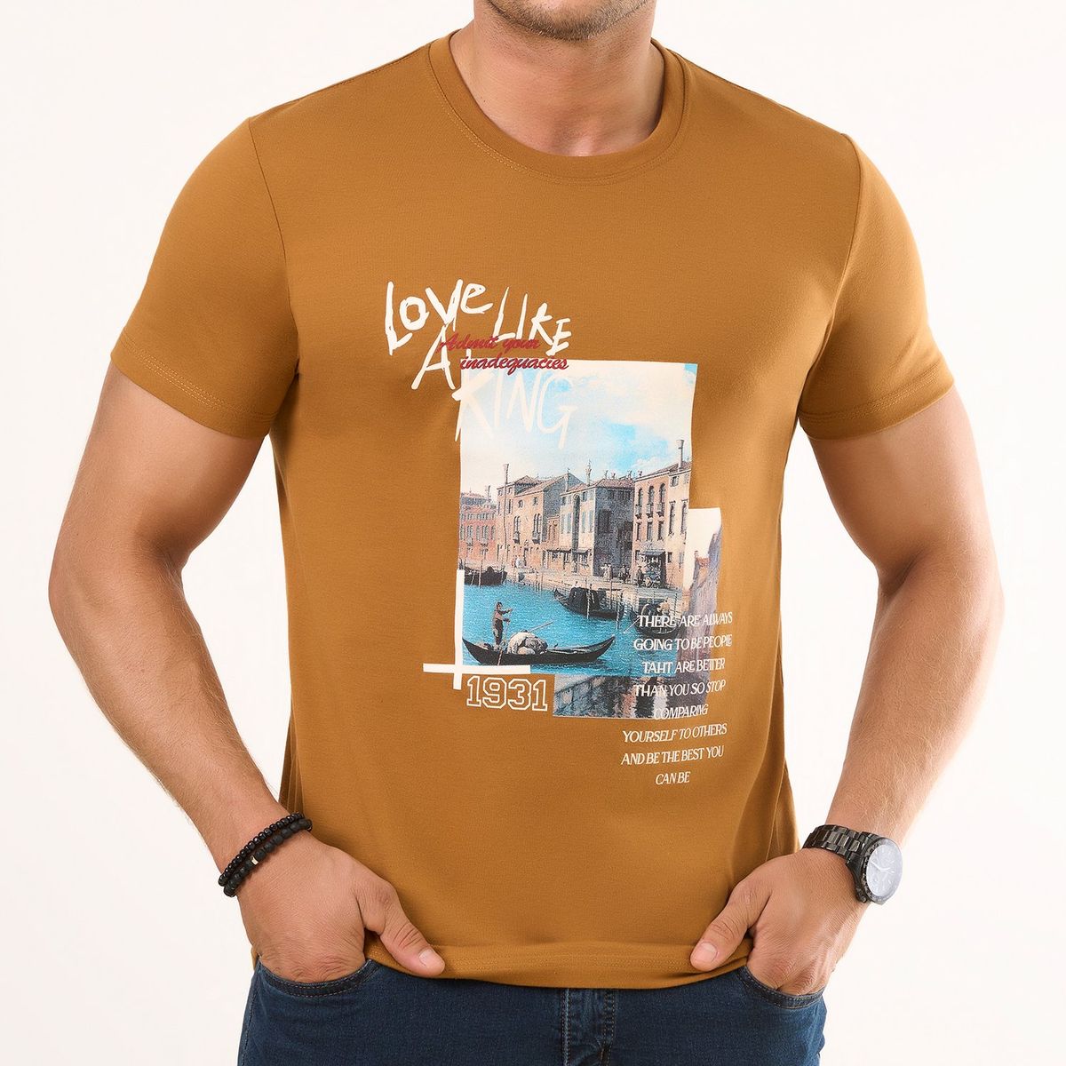 CROYDON - Camiseta Javier Ocre Croydon para Hombre