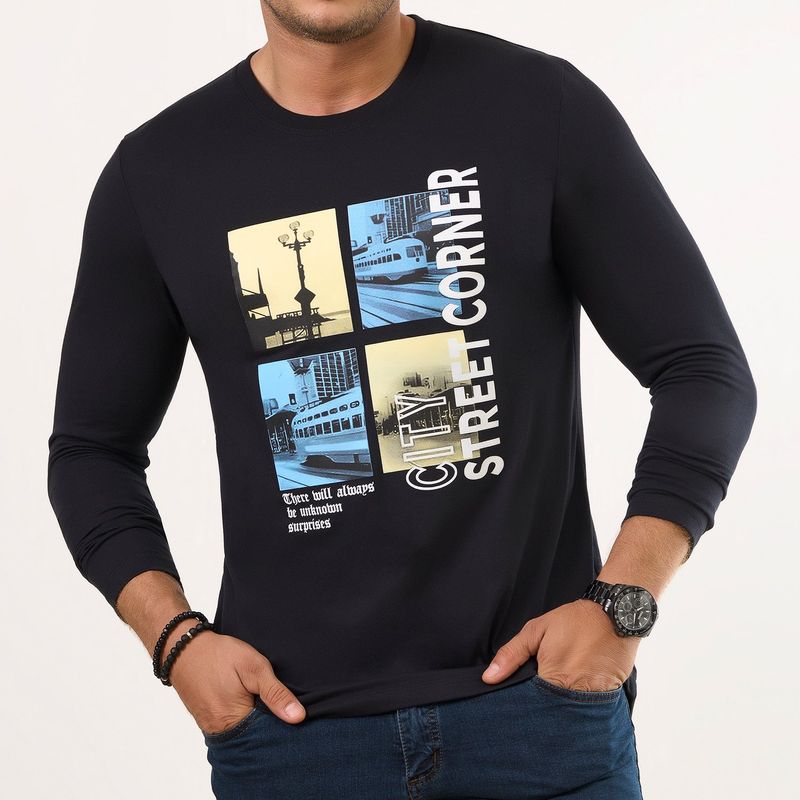 CROYDON - Camibuzo Juan Negro para Hombre Croydon