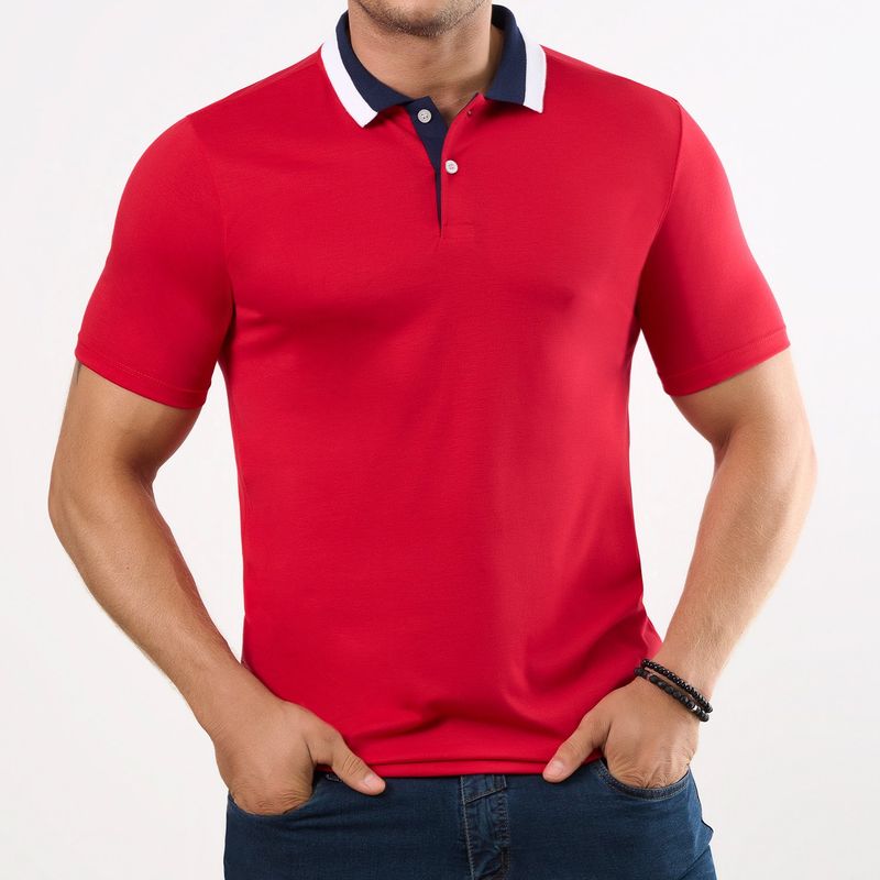 CROYDON - Camiseta Polo Lucas Rojo para Hombre Croydon