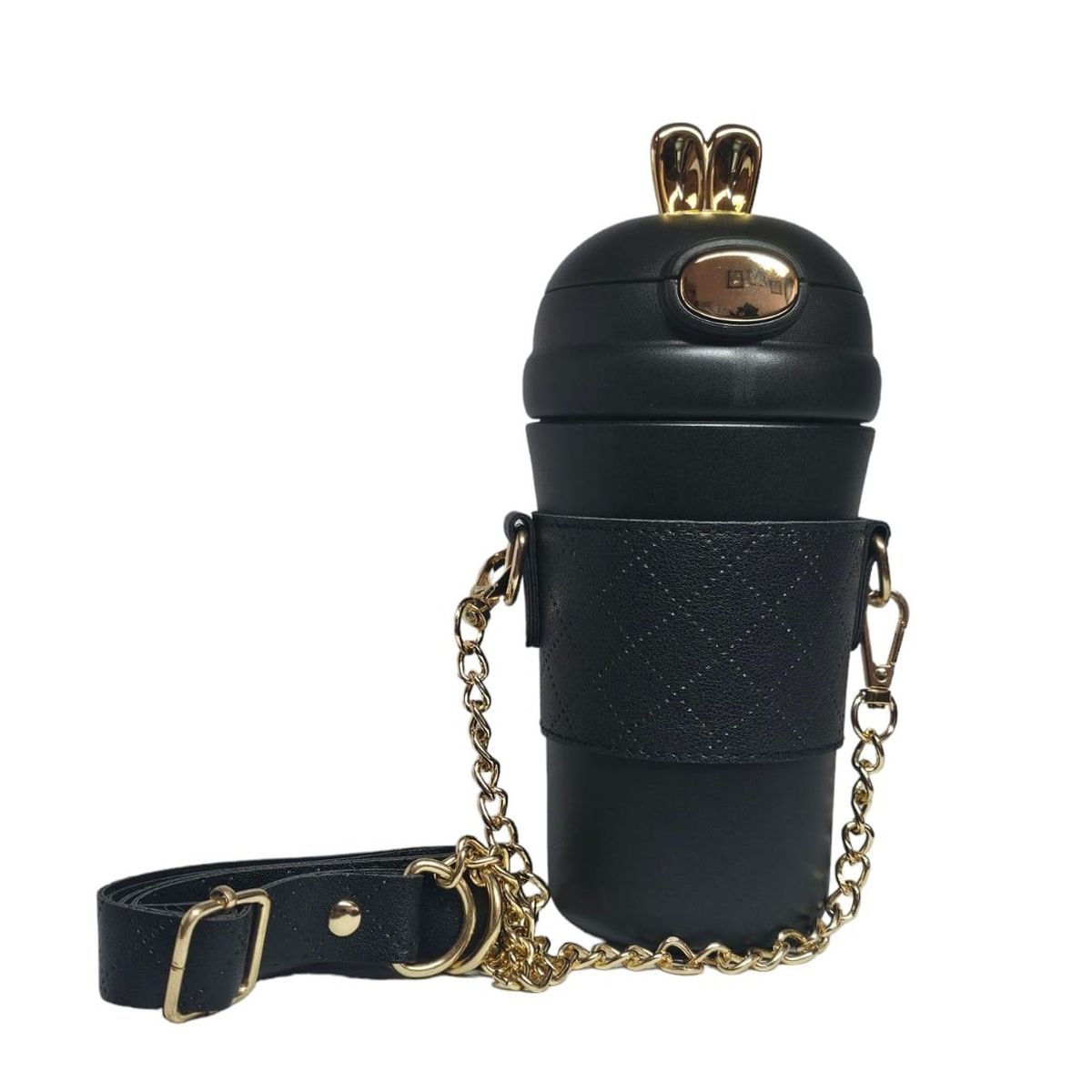 GENERICO - Termo Termico Acero Inoxidable Correa 400ML Negro