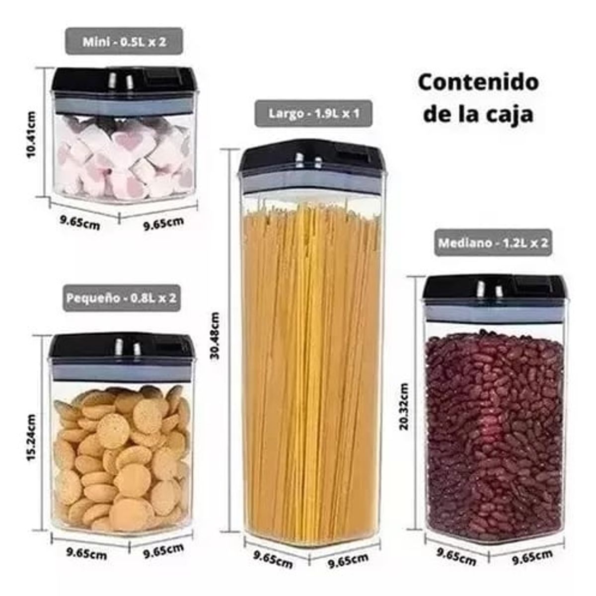 GENERICO - Set x 7 contenedores herméticos
