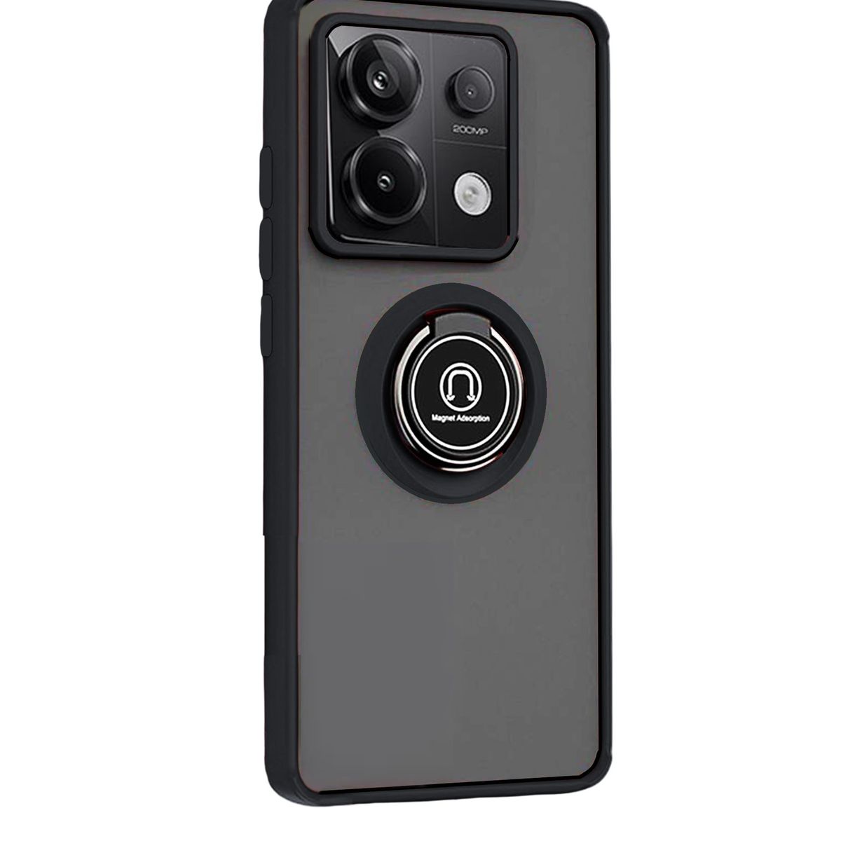 GENERICO - Funda Estuche Mate Con Anillo Compatible Xiaomi Note 13 5G Negro