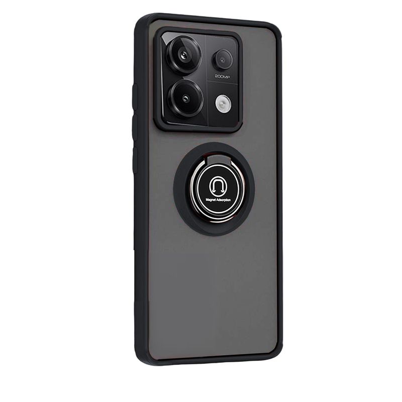 GENERICO - Funda Estuche Mate Con Anillo Compatible Xiaomi Note 13 Pro 5G Negro